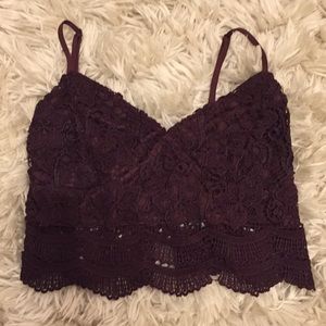 PACSUN cropped maroon tank top size medium